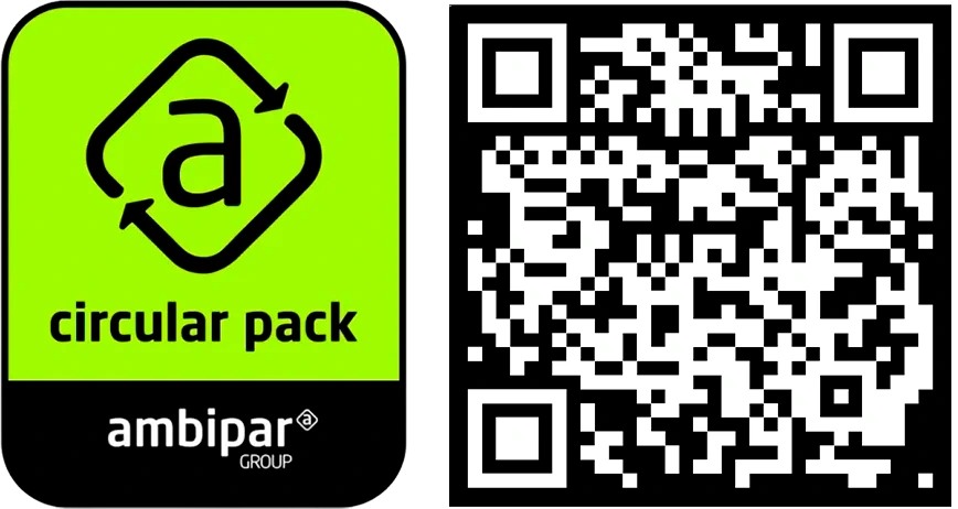 Selo Circular Pack do Ambipar Group com QR Code – certificação de embalagem de economia circular e logística reversa